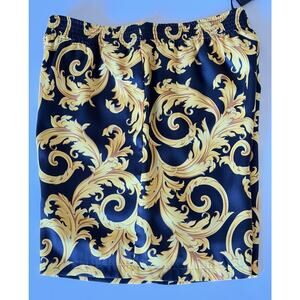 Versace Baroque Men's Black & Gold Shorts 48 Euro (30”) 1010119 NWT $1200